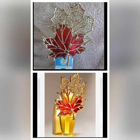 Bath & Body Works Leaves Wallflowers Nighlight Adjustable Scent Control Fall New - Picture 1 of 10